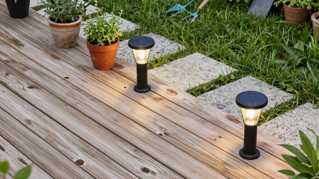 solar-powered garden lights