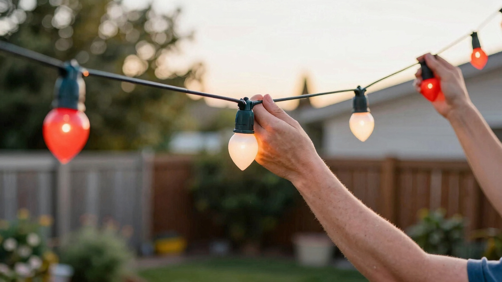patriotic outdoor string lights