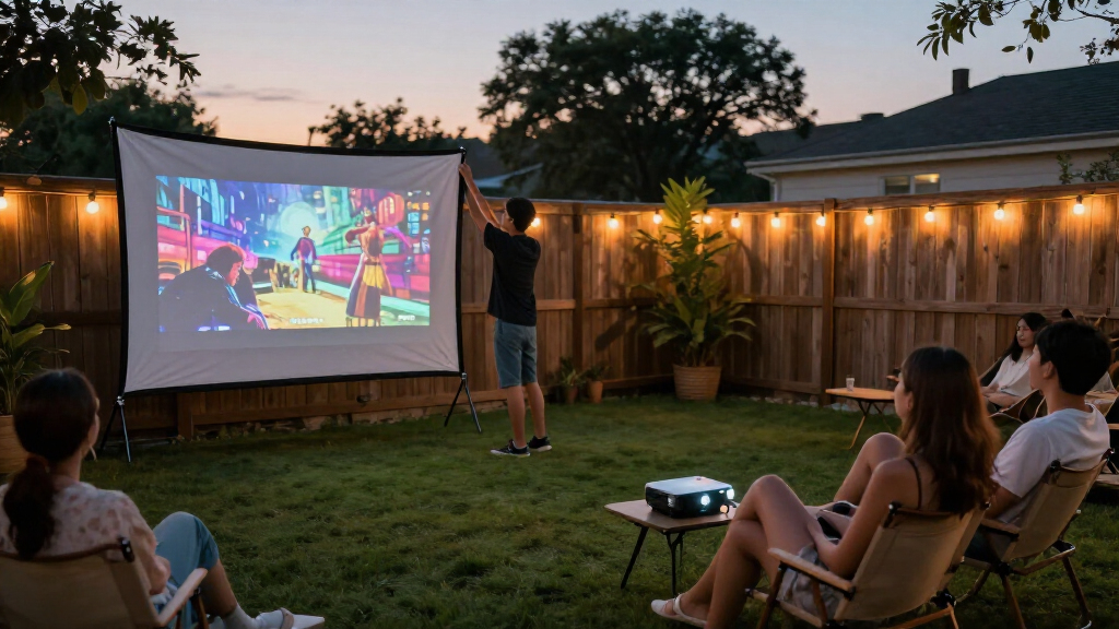 projector screens for outdoor movies
