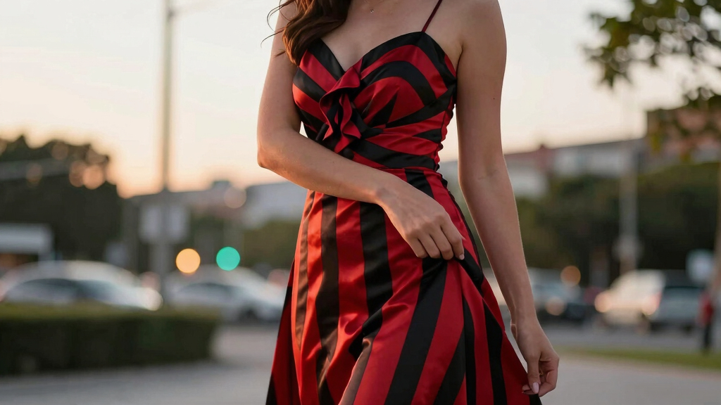 best striped evening gowns