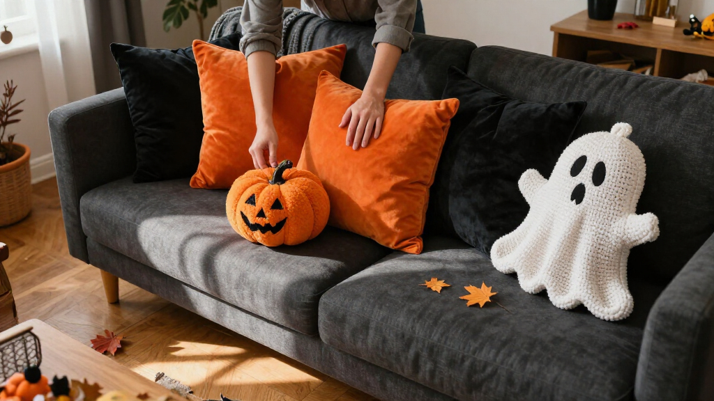 Halloween decorative throw pillows