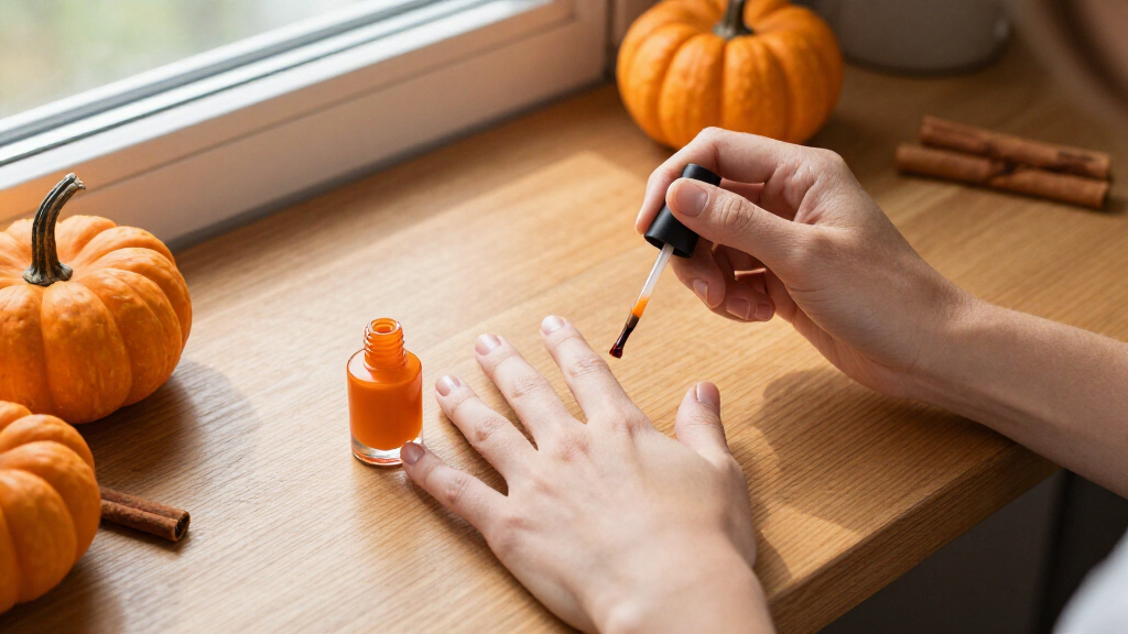 falltoned pumpkin spice polishes