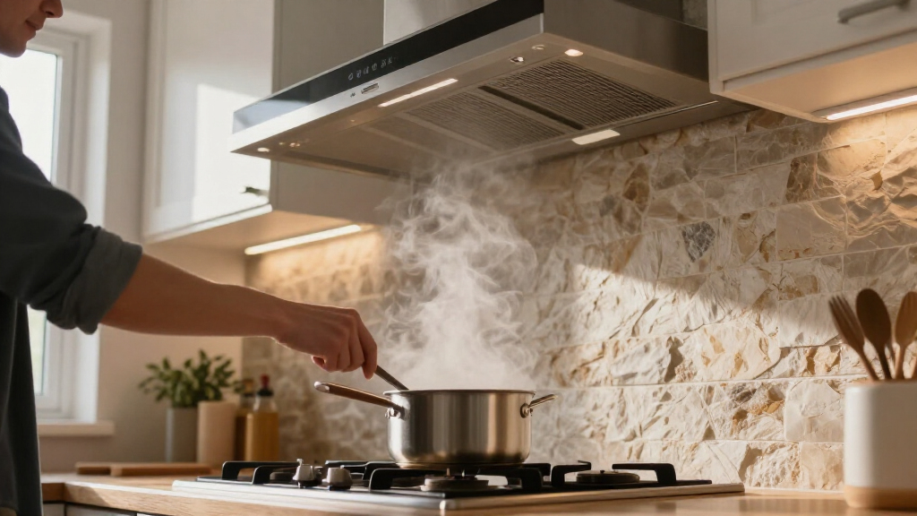 kitchen range hood for removing cooking odors