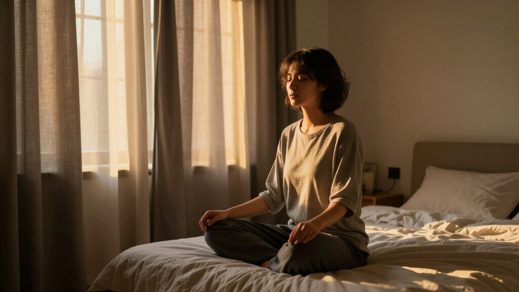 blackout curtains for better meditation and sleep