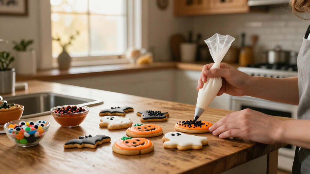 Halloween cookie decorating supplies