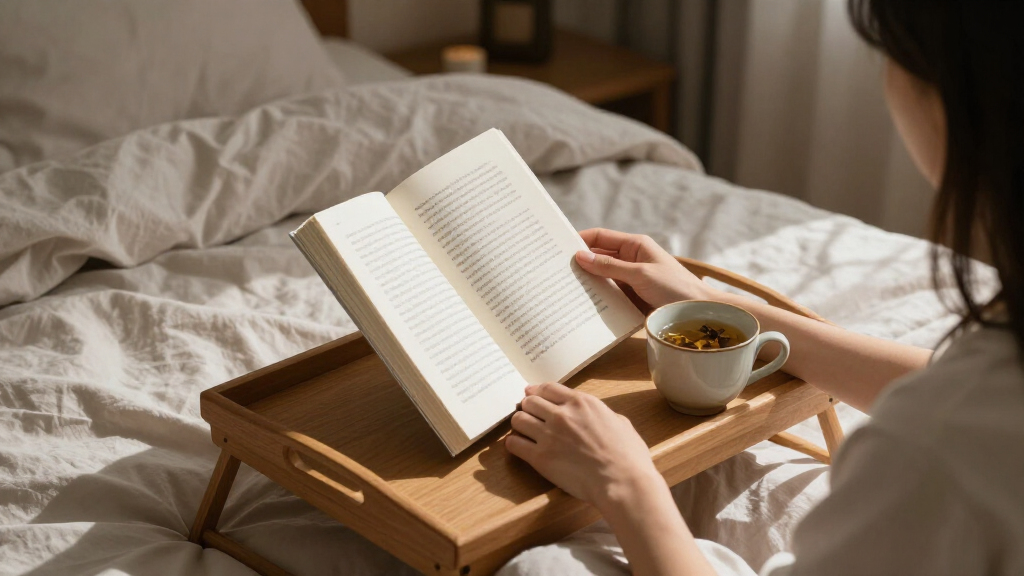 bed trays for pre sleep reading