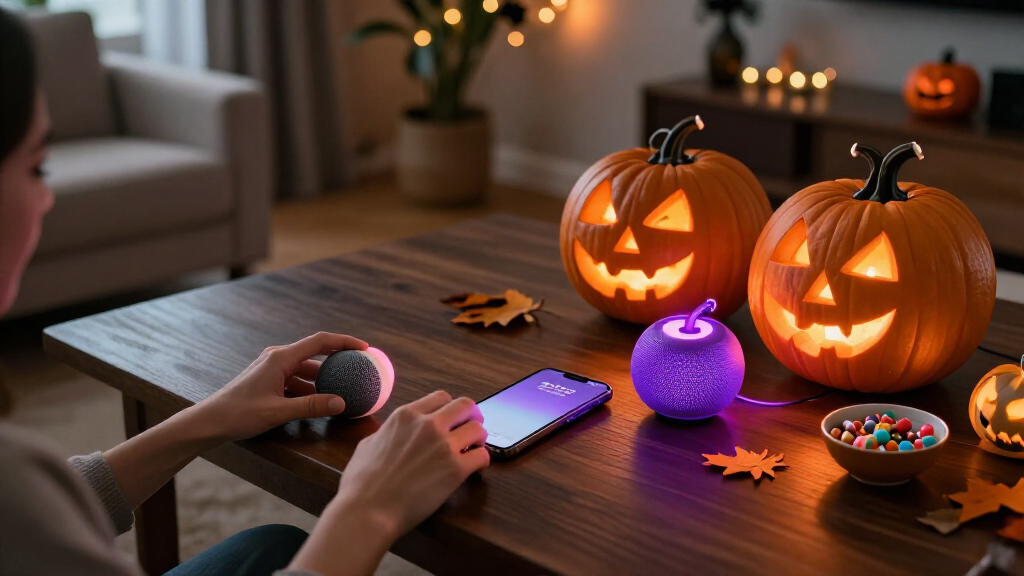 Halloween themed Bluetooth lighting speakers