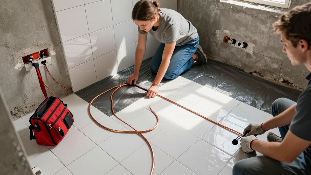 best basement bathroom floor heating systems
