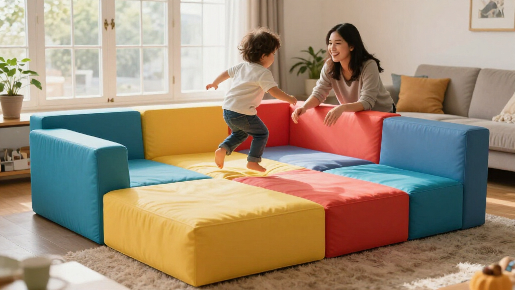 modular play couch high density foam