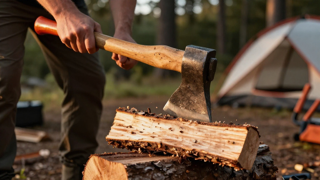 heavy duty camp axe for overland use