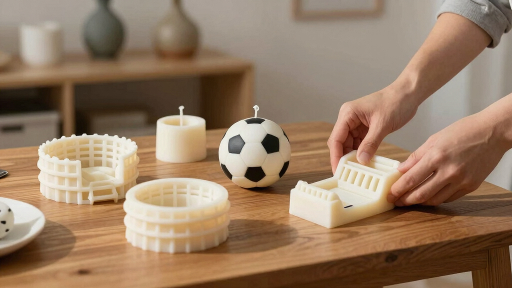 soccer-themed candles