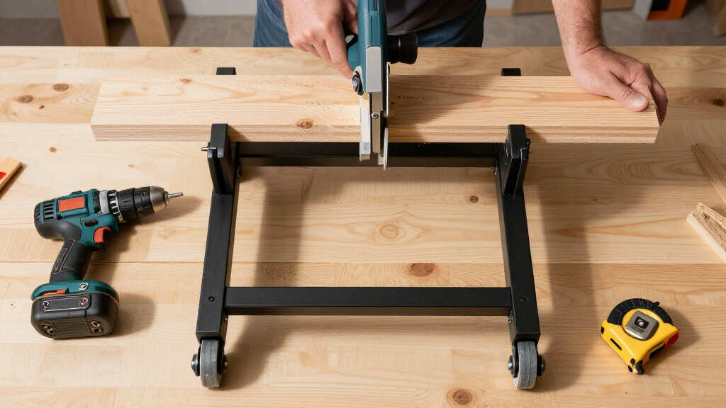 miter saw stand with wheels for professional woodworking