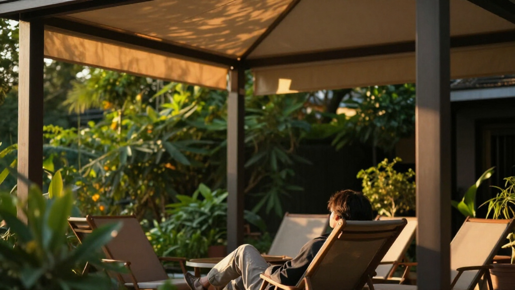 pergola with retractable canopy