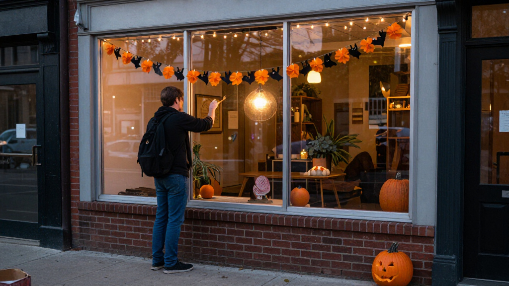 Halloween decorations for storefronts