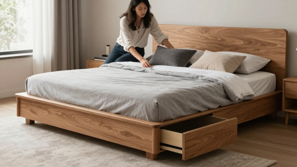 best platform bed frame with headboard and storage