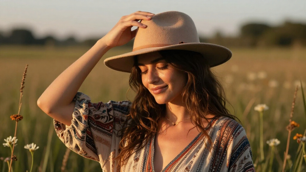 wool felt hat boho
