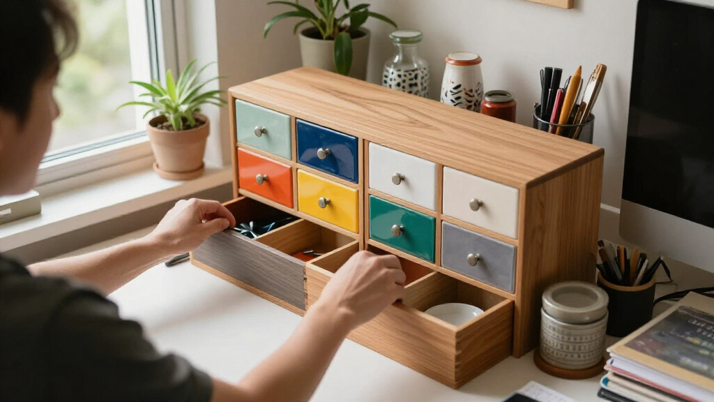 decorative desk storage solutions
