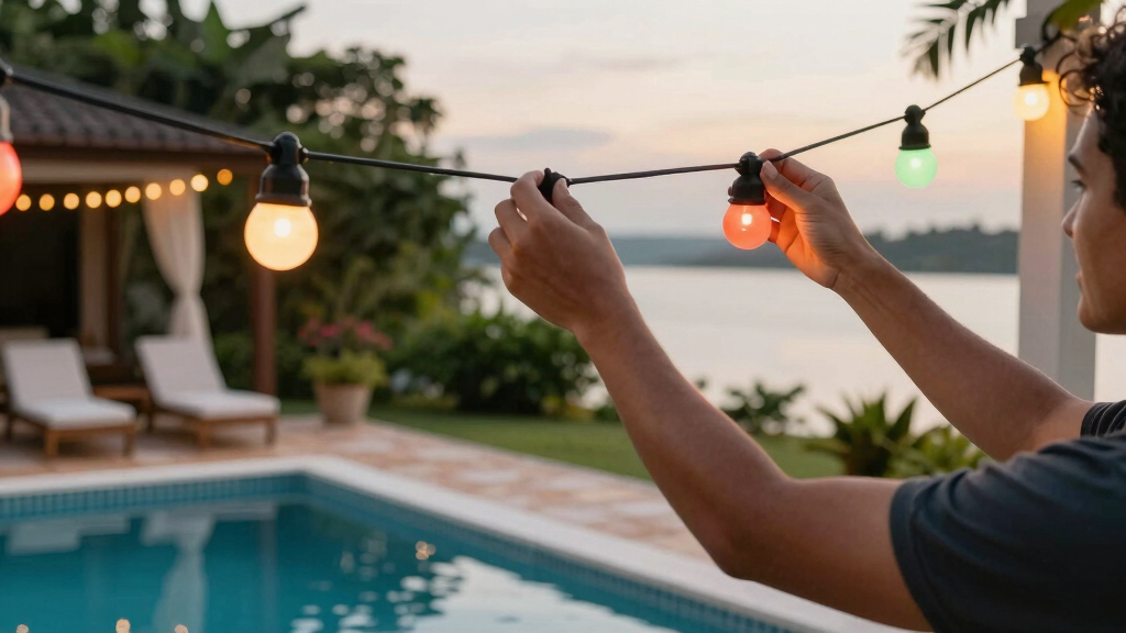 outdoor patio string lights