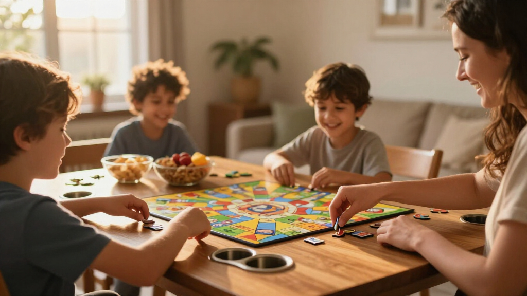 family board game table with cup holders