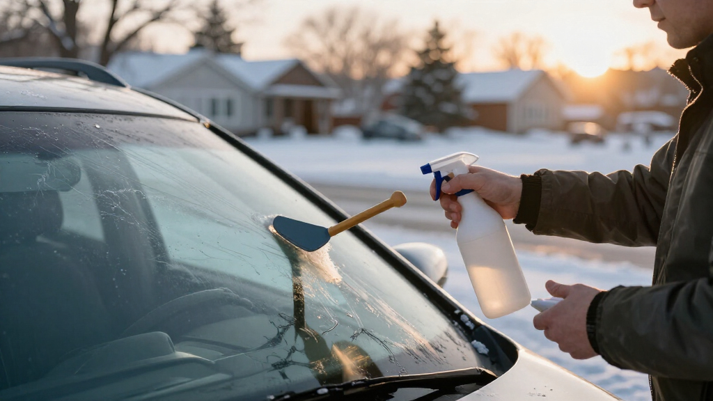 winter windshield de icer tools