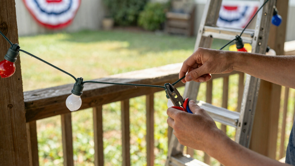 patriotic outdoor string lights