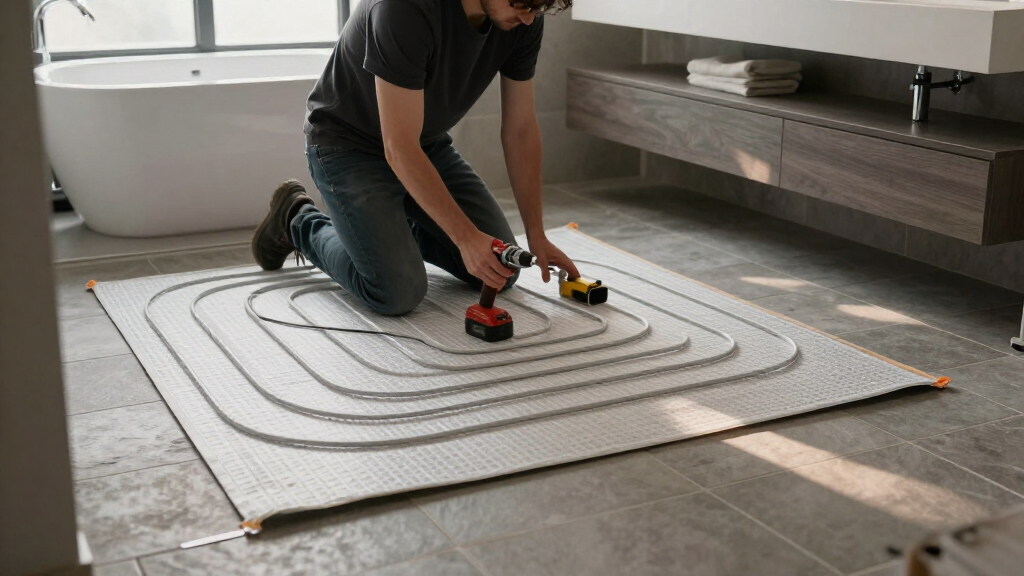 electric radiant floor heating kit for large bathrooms