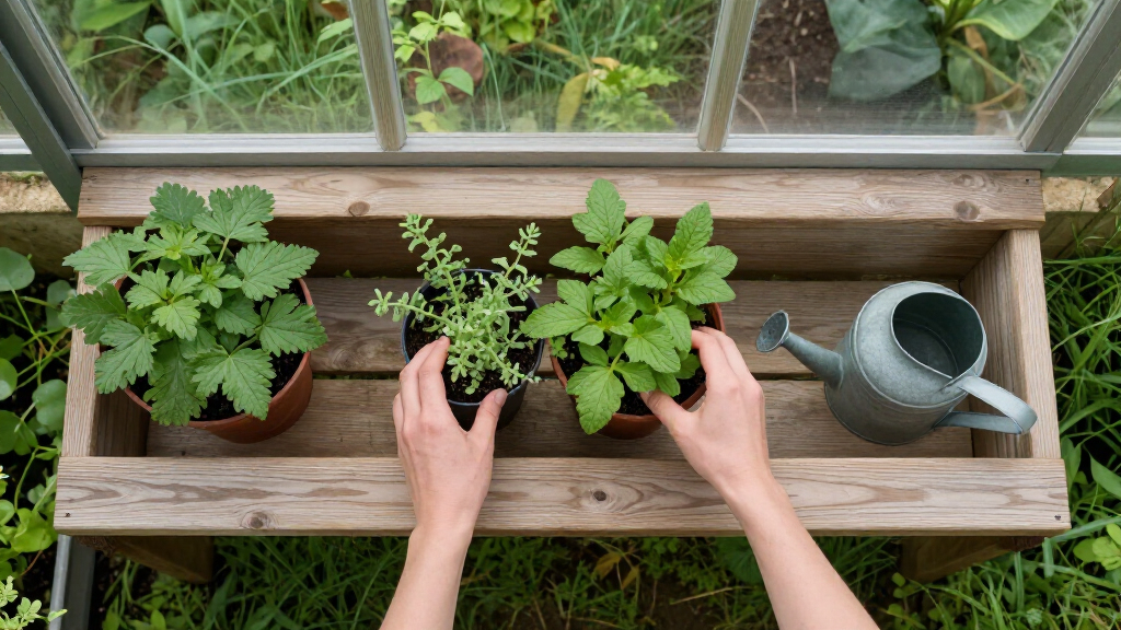 rolling greenhouse bench tables system