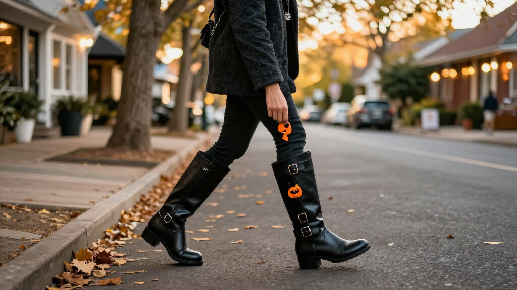 designer Halloween costume boots