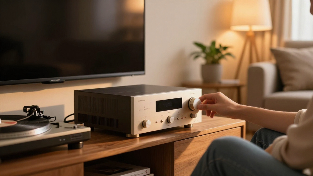 audio receiver for turntable and tv