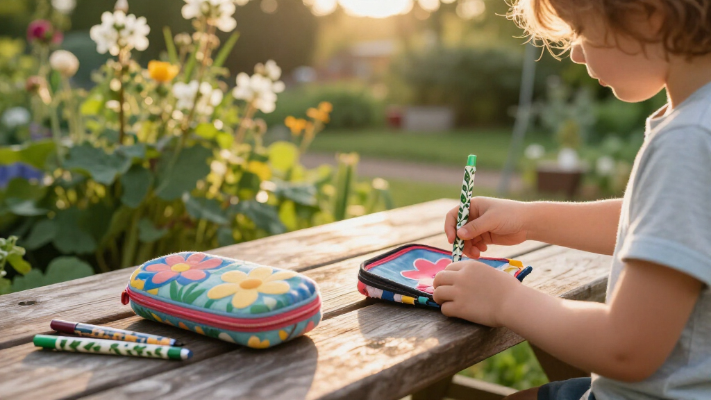 garden-themed school supplies