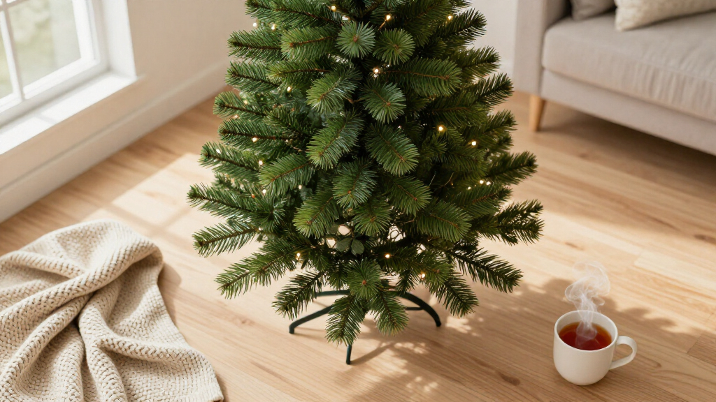 prelit christmas trees realistic pe needles