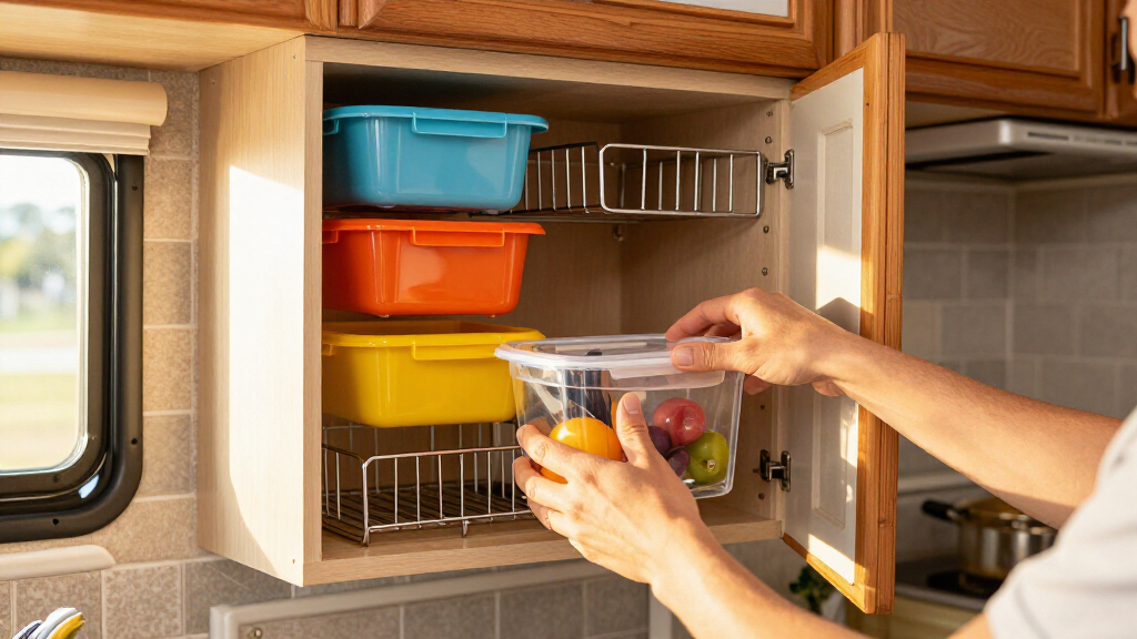 rv kitchen storage organizers