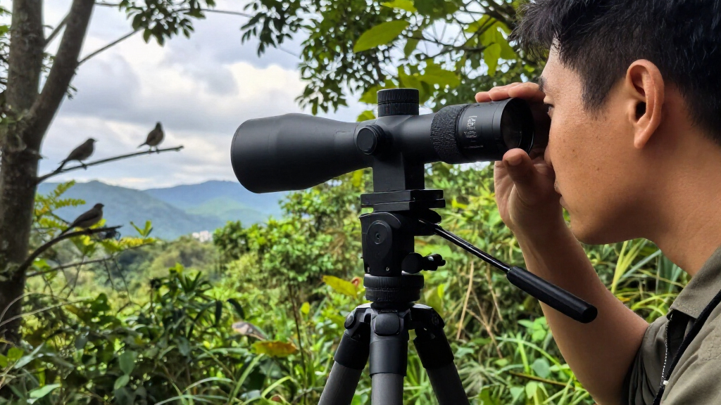 spotting scope for bird monitoring