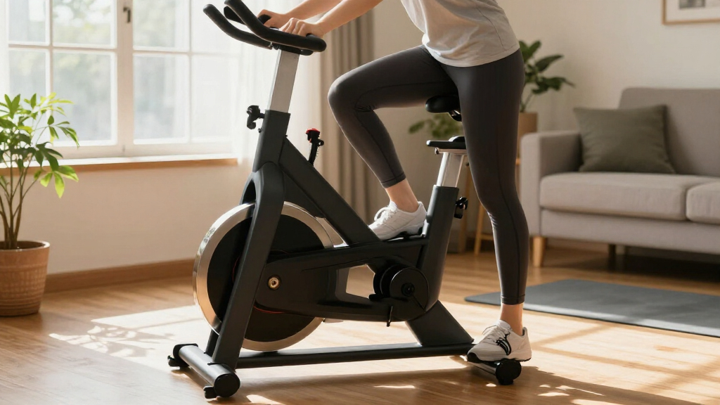 folding exercise bikes upright