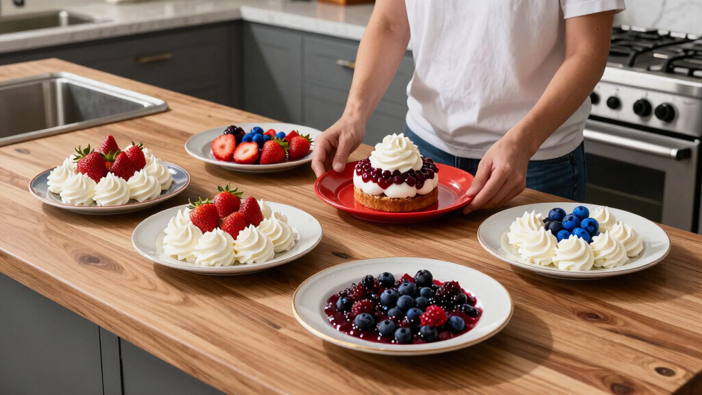 patriotic 4th of July serving platters