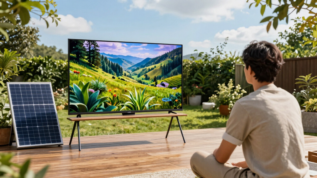 solar-powered outdoor TVs