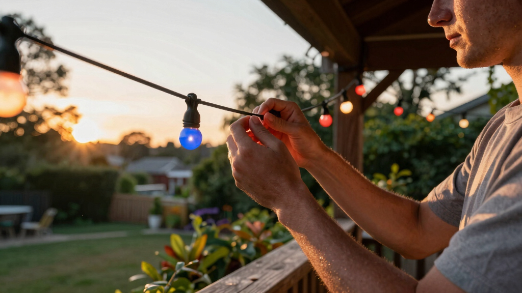 patriotic outdoor string lights