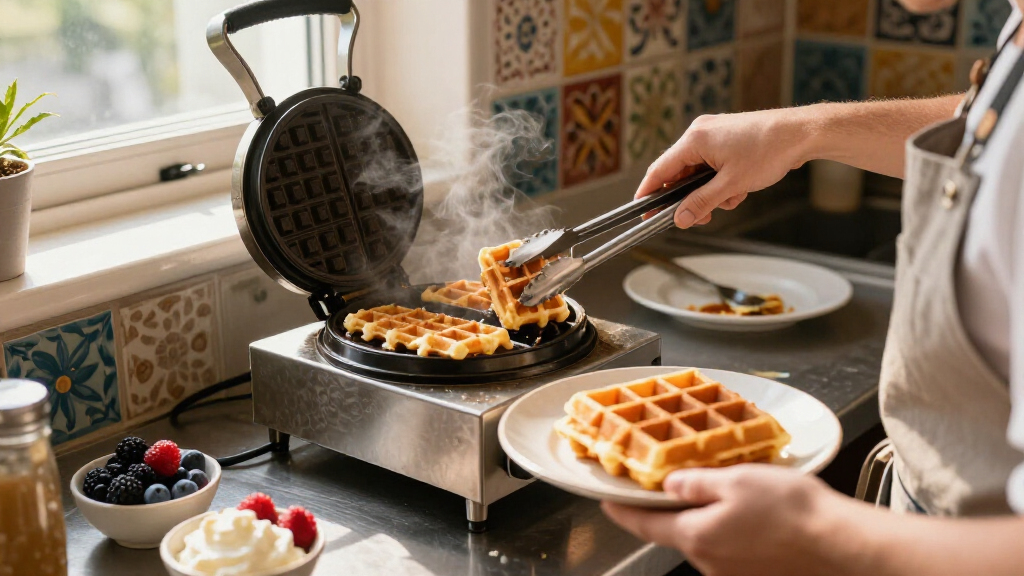 commercial filled waffle maker machine