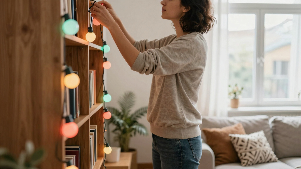 festive string lights