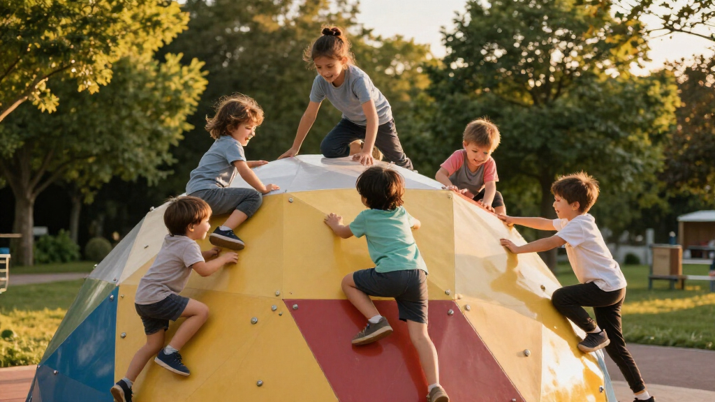 geodesic climbing dome for kids