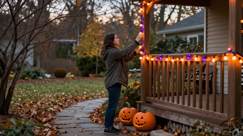 Halloween outdoor string lights