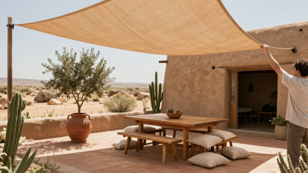 shade sails for desert patios