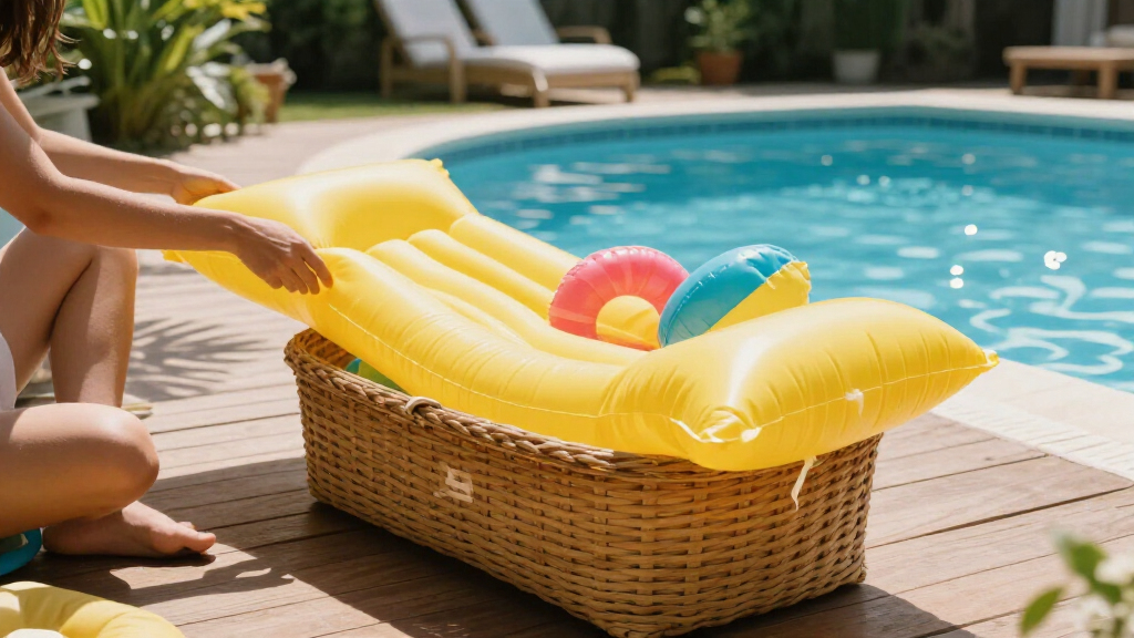 pool toy storage bin