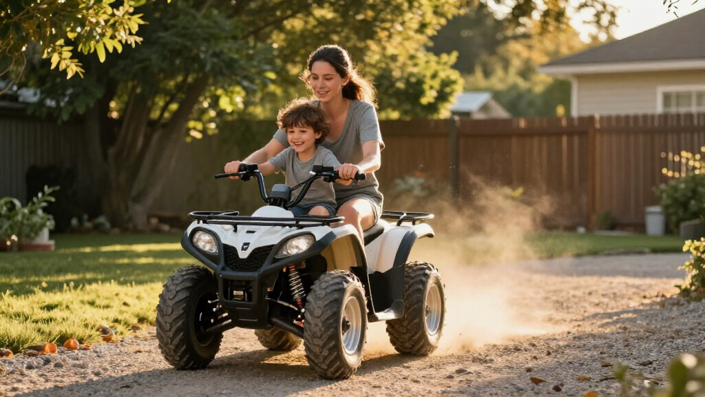 24v ride on atv for kids with spring suspension