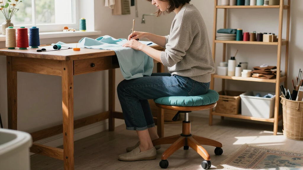 best rolling stool for sewing room