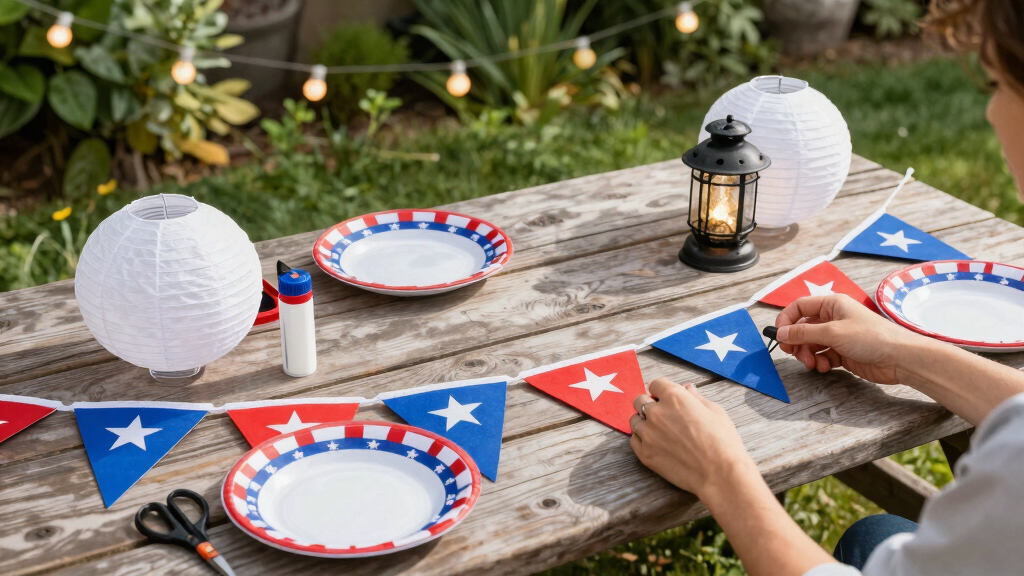 patriotic outdoor party decor