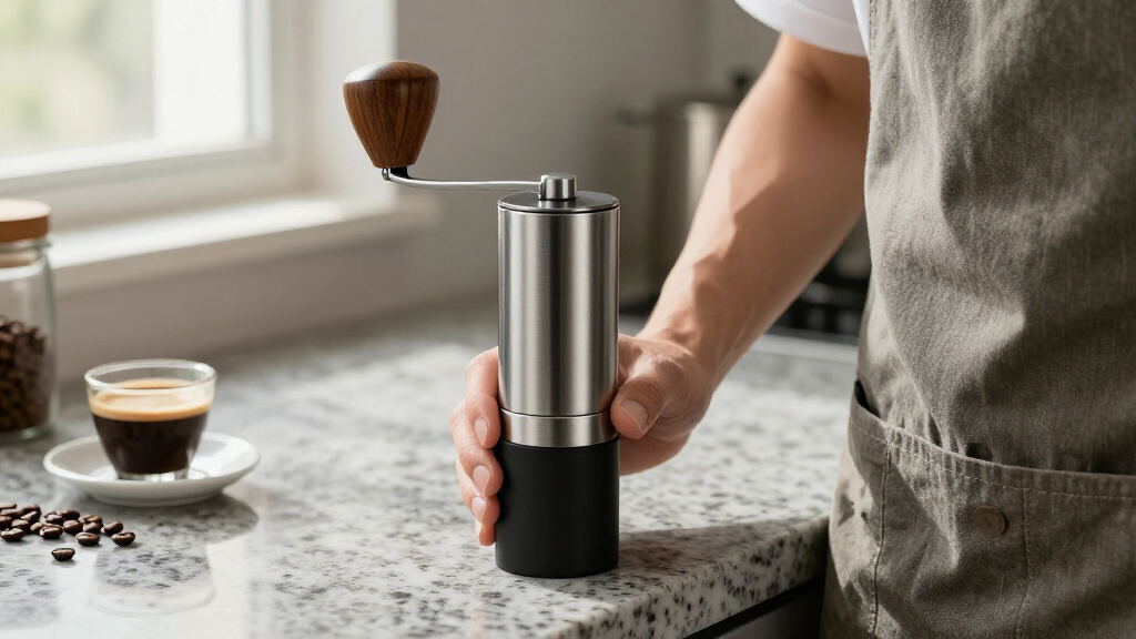 best hand grinder for espresso with foldable handle