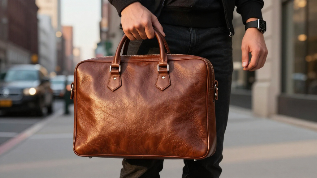 full grain leather briefcases for commuting