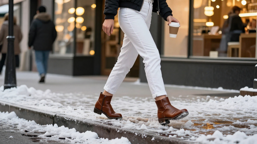 best winter shoes for white jeans