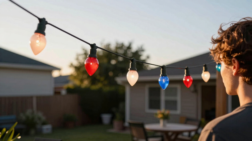 patriotic outdoor string lights